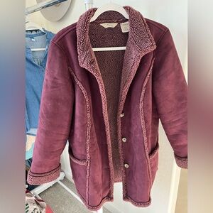 L.L. Bean faux suede/sherpa jacket